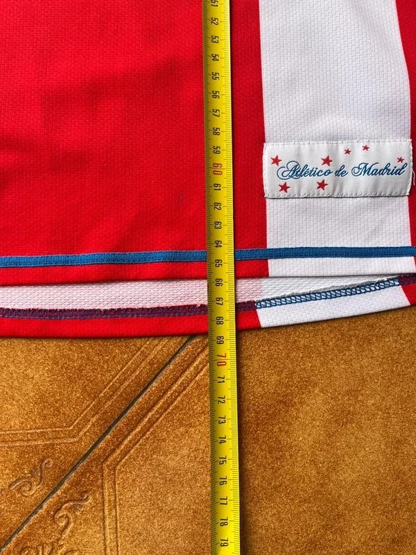 Vintage 2007-08 Nike Atlético Madrid red white home soccer jersey Size S – photo 13